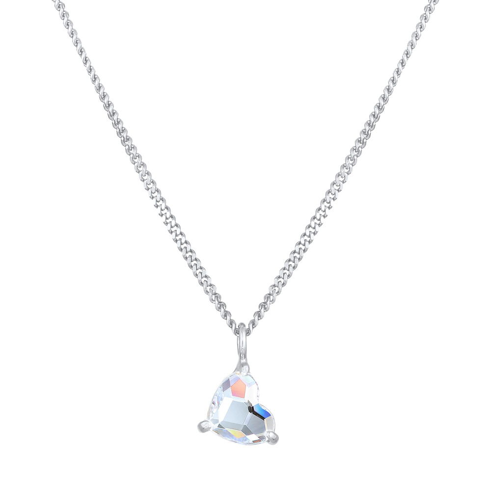 Elli Elli Collier Pendentif Coeur pour dame Love Romantic avec cristaux en 925/1000 ar collier