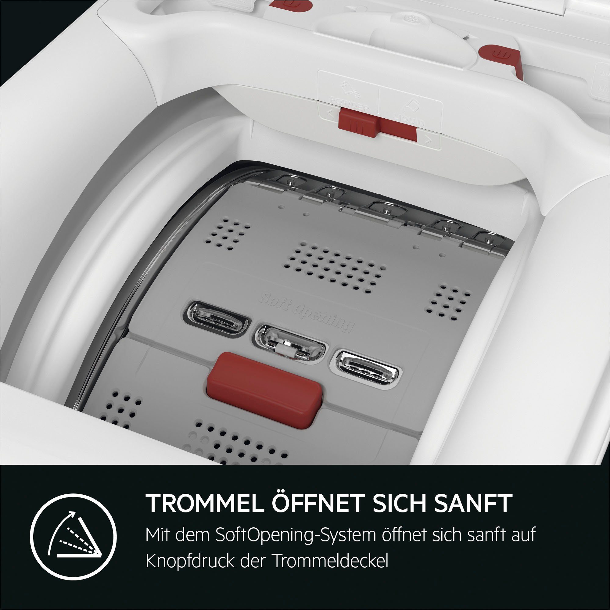 AEG Waschmaschine Toplader LTR6C360TL 913143648, 6 kg, 1300 U/min, ProSense® Mengenautomatik​ - spart bis 40% Zeit, Wasser und Energie