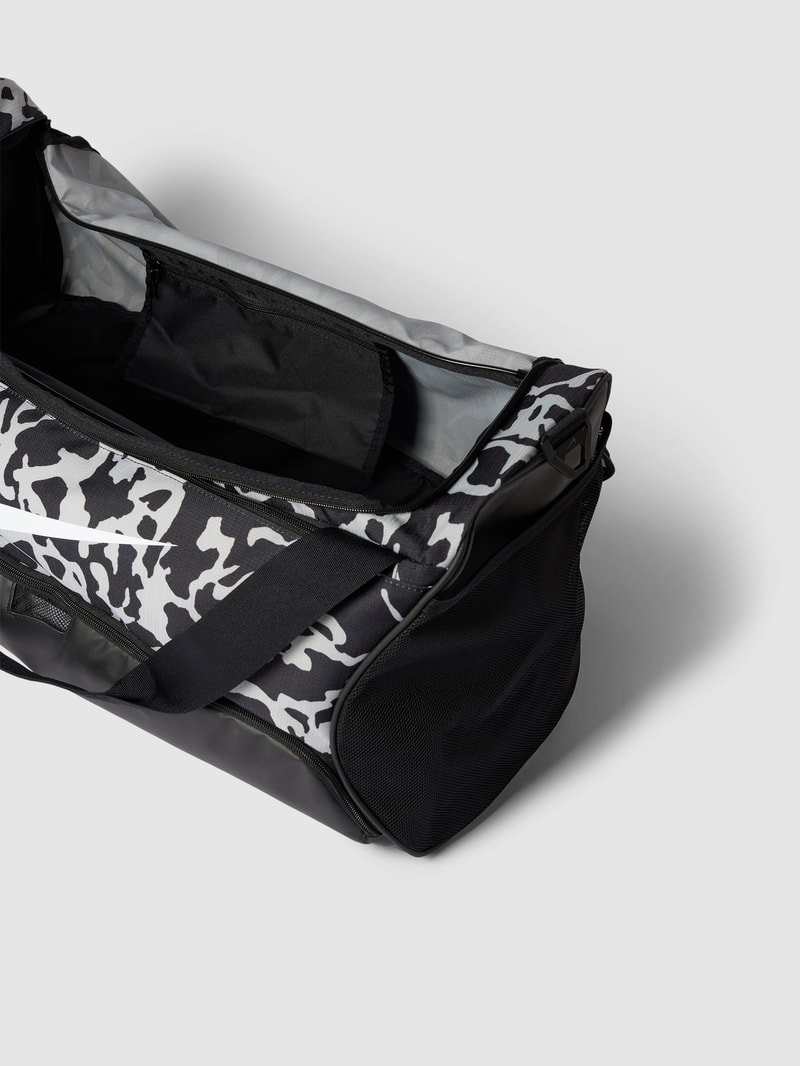 Weekender mit Label-Print Modell 'Brasilia' in schwarz