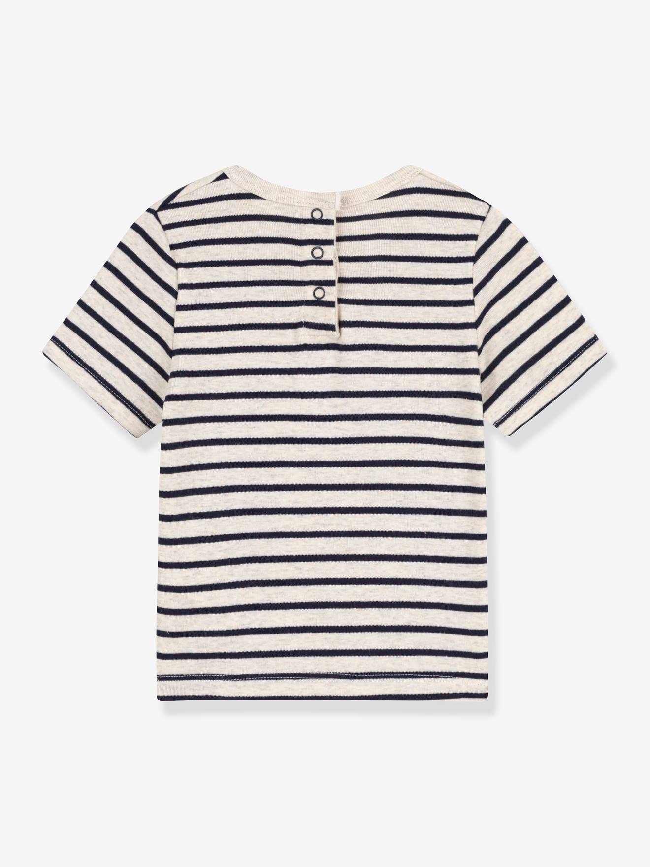 T-shirt manches courtes en coton bio PETIT BATEAU beige