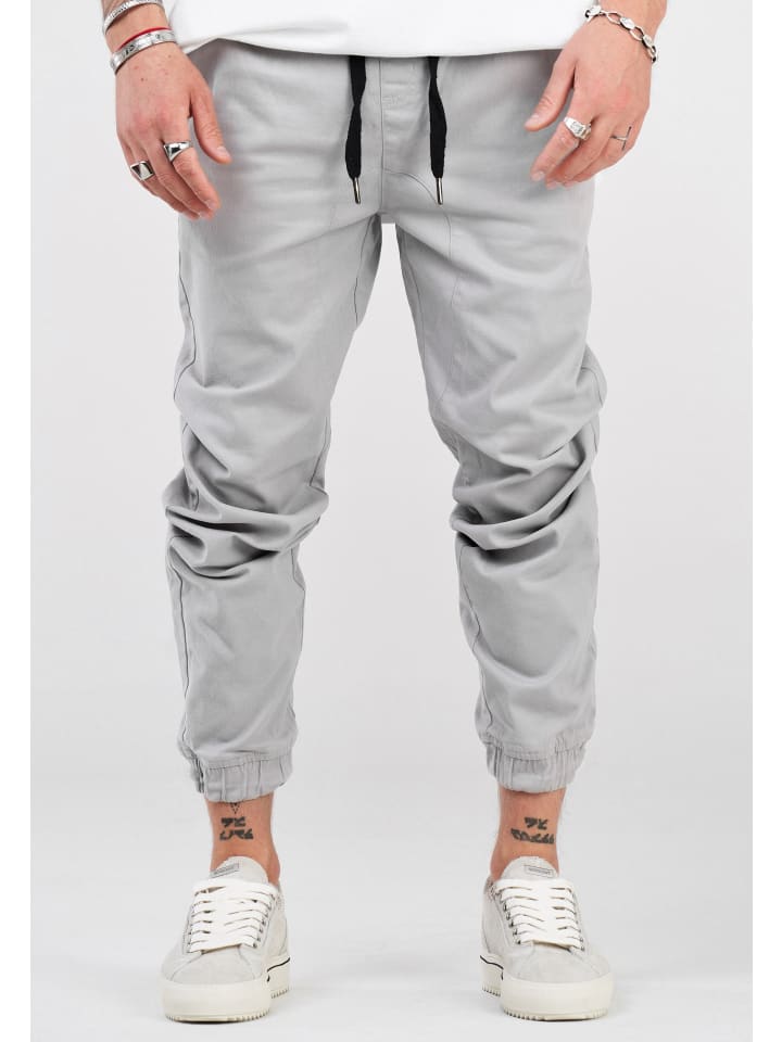 SOULSTAR Chino-Jogger - MPNOWRA Jogger-Hose Jeanshose Stoffhose in Hellgrau günstig kaufen
