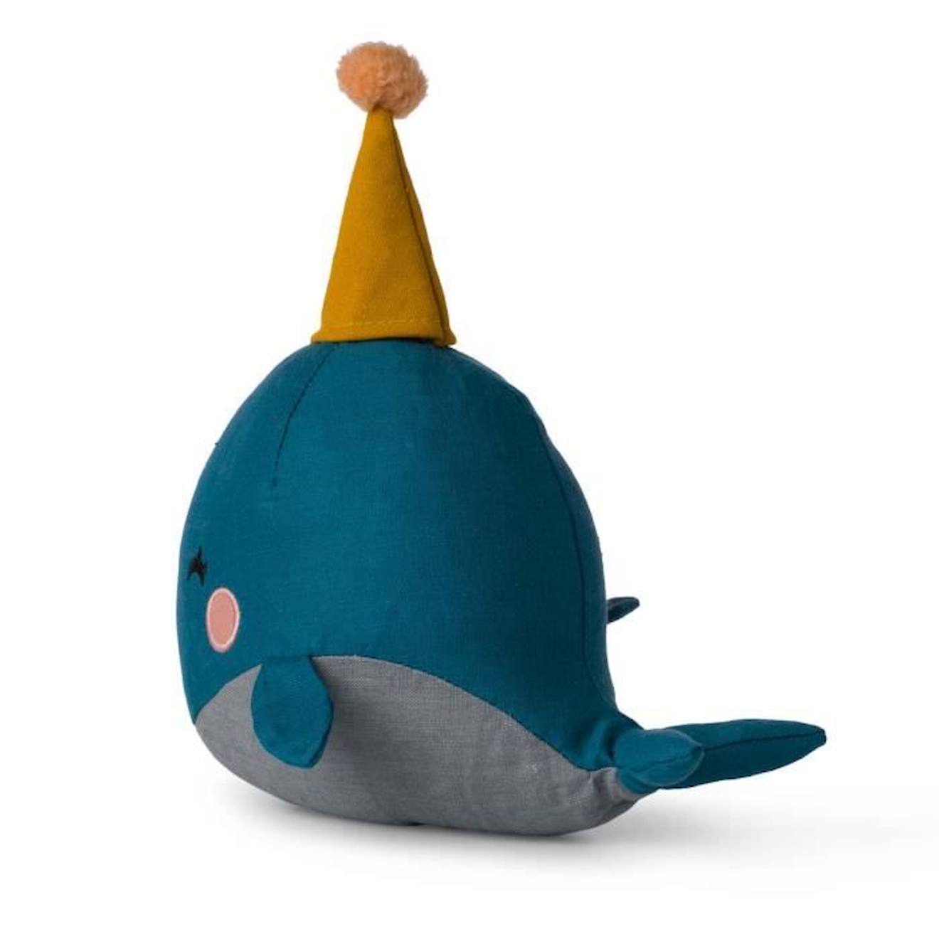 Peluche Picca Loulou dans un coffret cadeau, Baleine Bleu 21 cm bleu
