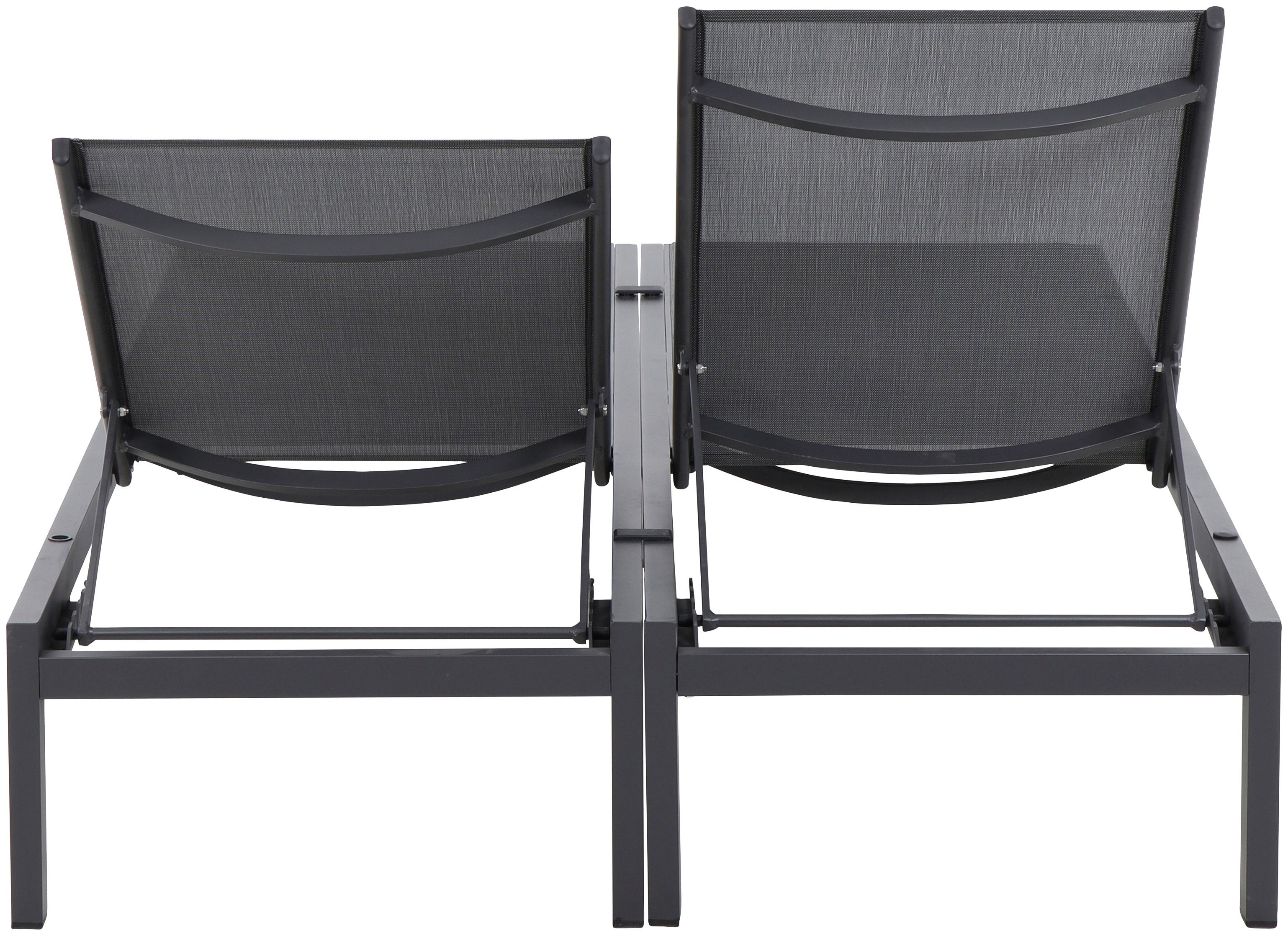 Siena Garden Gartensessel Remini, Loungerset 2 tlg. Alu,matt-anthrazit, Textilbezug