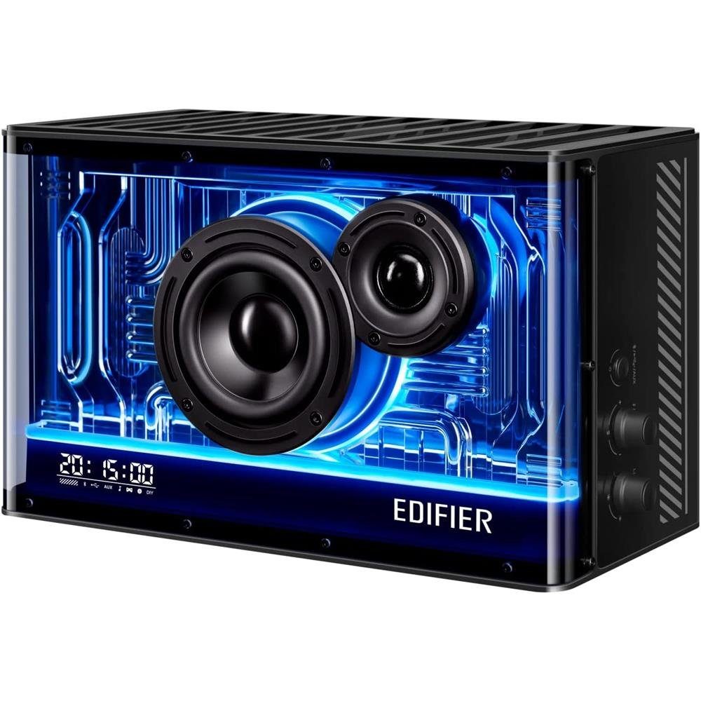 Edifier® QD35 Bluetooth-Lautsprechersystem Schwarz Lautsprechersystem (Bluetooth, 40 W, mit RGB-Lichteffekten und zwei Ladeanschlüssen)