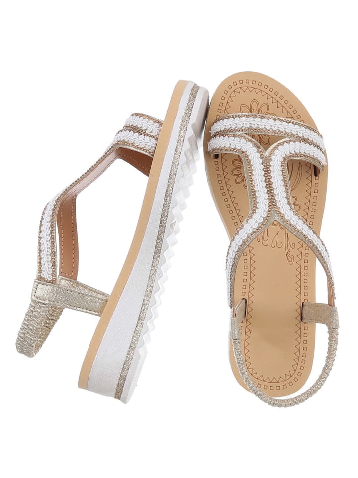Ital-Design Sandale & Sandalette in Gold günstig kaufen
