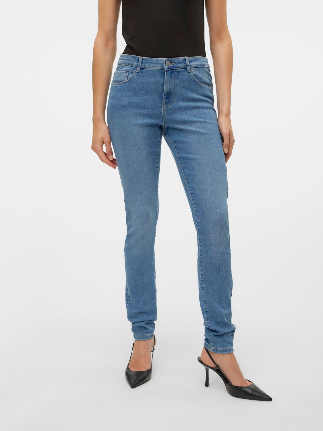 VMELLY Mid Rise Skinny Fit Jeans