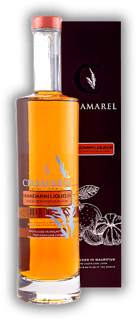 Chamarel Mandarin Rum Liqueur Chamarel Mandarin Rum Liqueur Feiner Likör aus Premium Rum und Mandarinen. 0,5	 Liter - Vol 35%