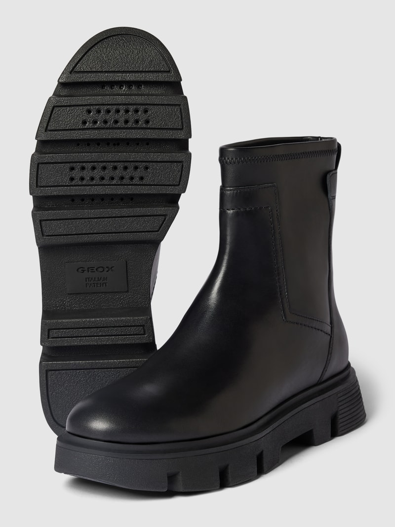 Boots aus Leder-Mix Modell 'VILDE' in schwarz