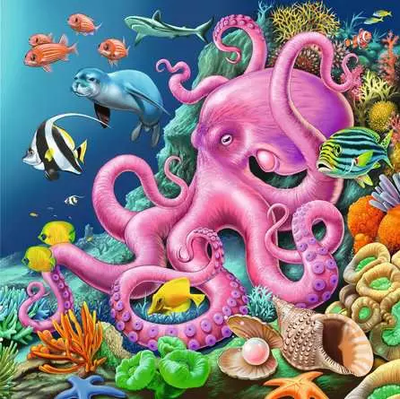 Kinderpuzzle ab 5 Jahren - Bezaubernde Unterwasserwelt - 49 Teile