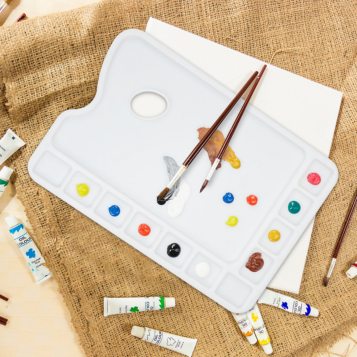 10 x Eckige Mischpalette aus Kunststoff