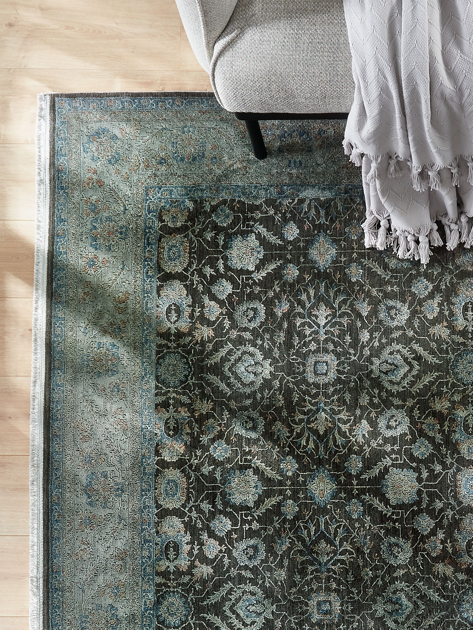 Valdiva Vintage-Teppich, Green-Blue