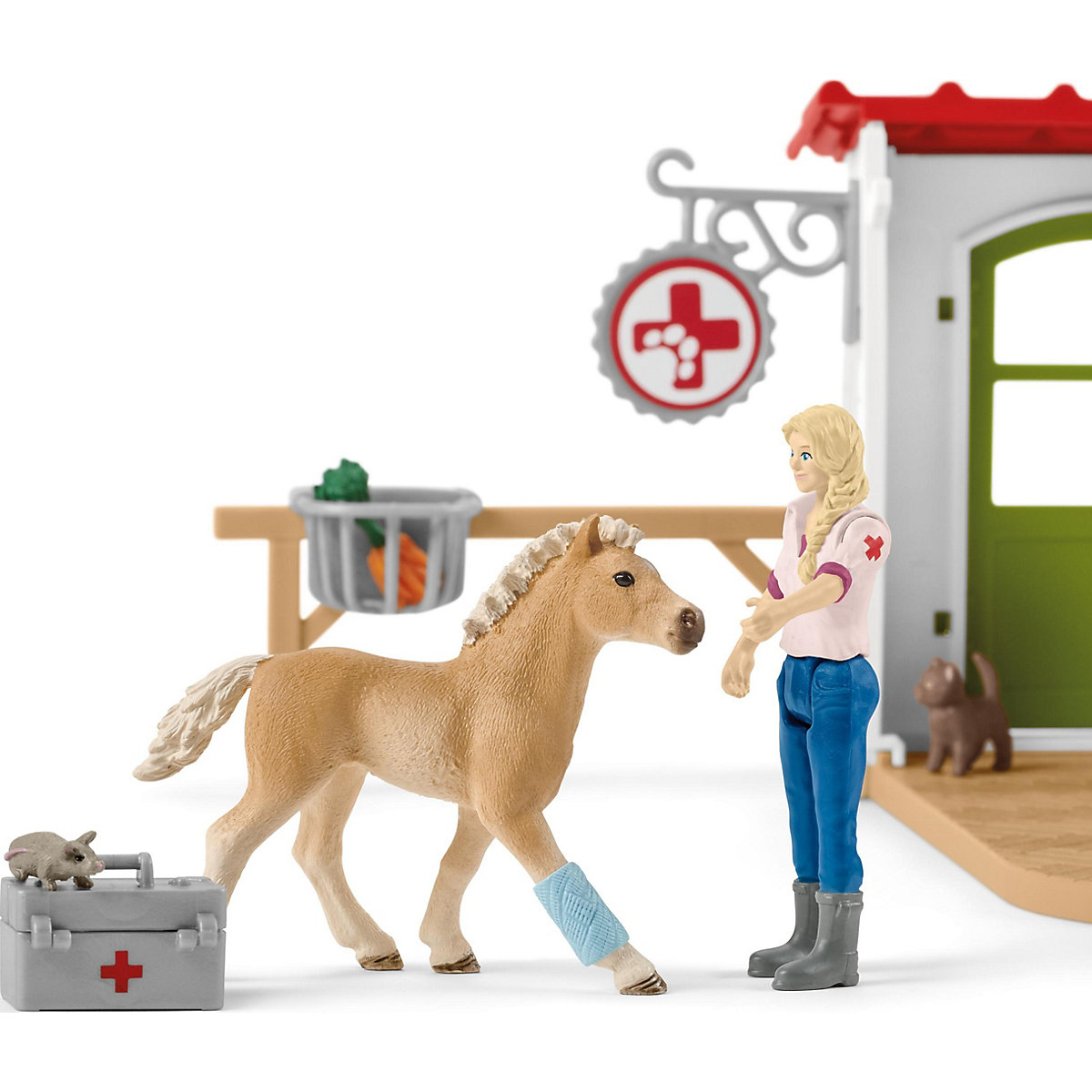 Schleich Farm World 42502 Tierarzt-Praxis mit Haustieren