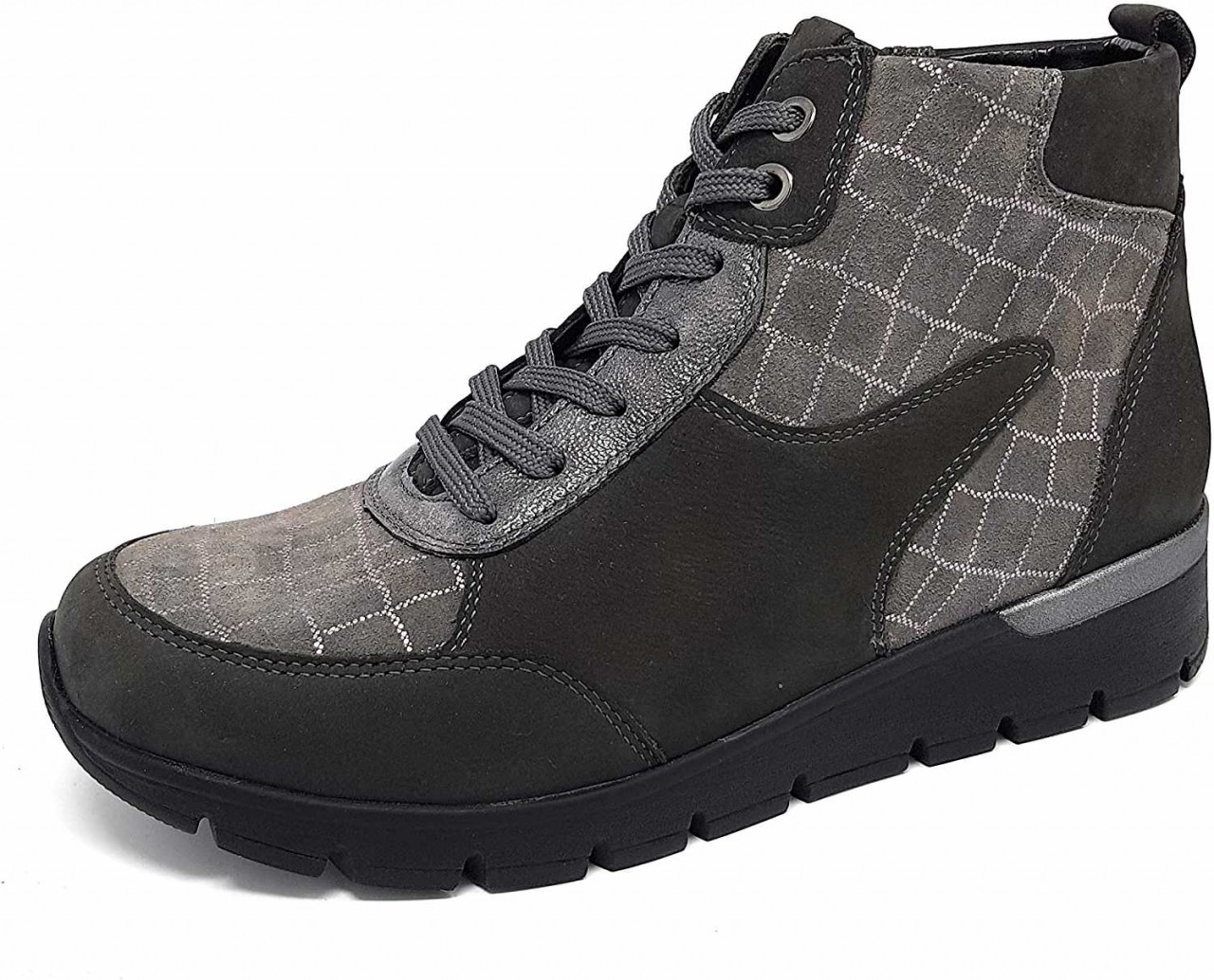 WALDLÄUFER Schnür-Stiefeletten grau