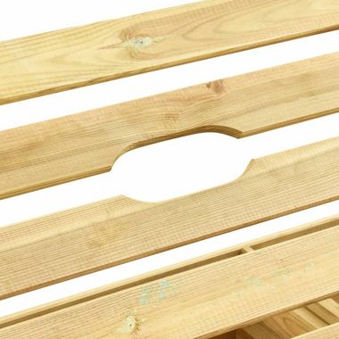 vidaXL Gartenliege Doppel-Sonnenliege Grün Imprägniertes Kiefernholz