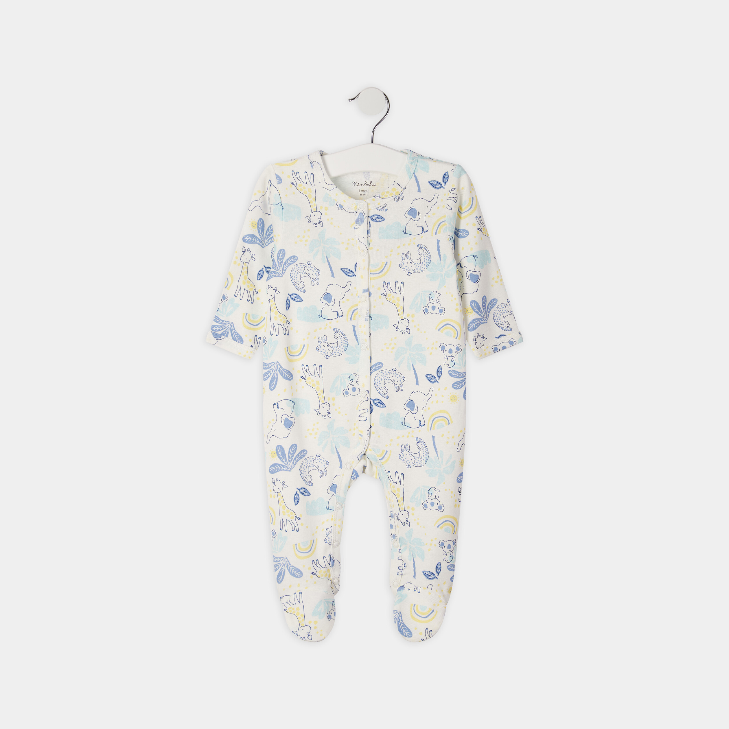 Pyjama Kimbaloo blanc bébé garçon | La Halle