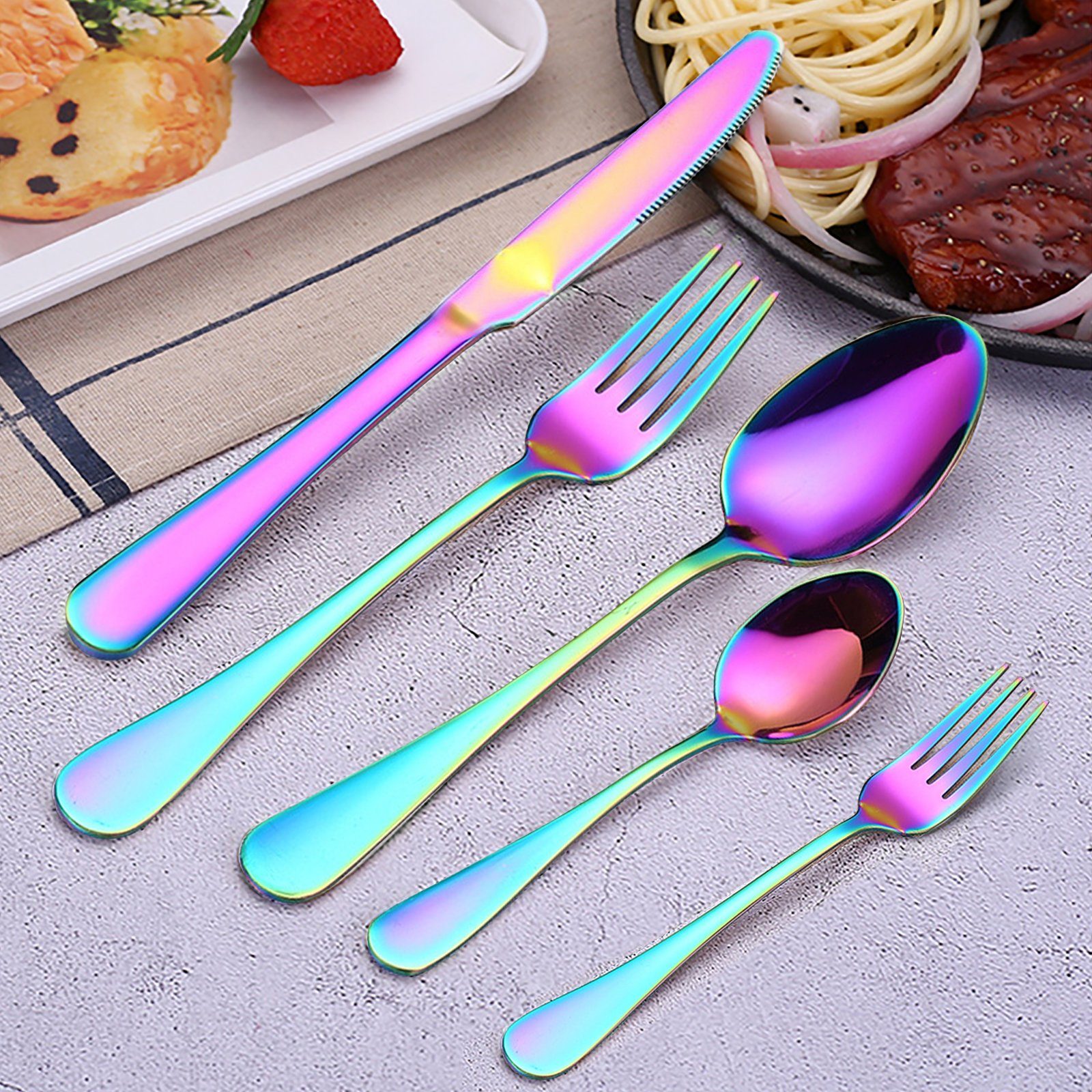 CALIYO Besteck-Set Besteck Set, 30-teilig Besteck für 6 Personen spülmaschinengeeignet, Besteckset inkl. Messer, Gabel, Löffel, Besteck Edelstahl