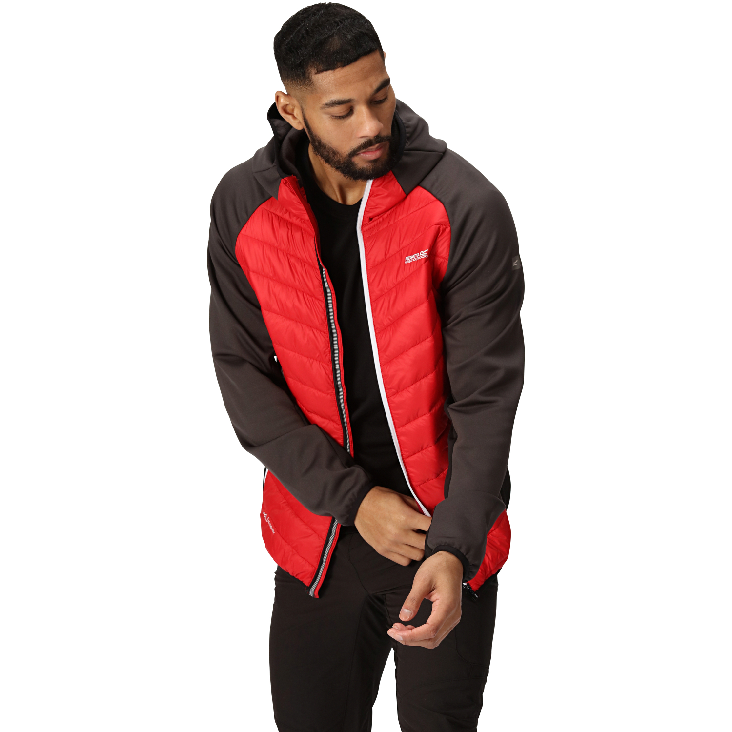 Regatta Herren Jacke Andreson VIII Hybrid (rot/schwarz)