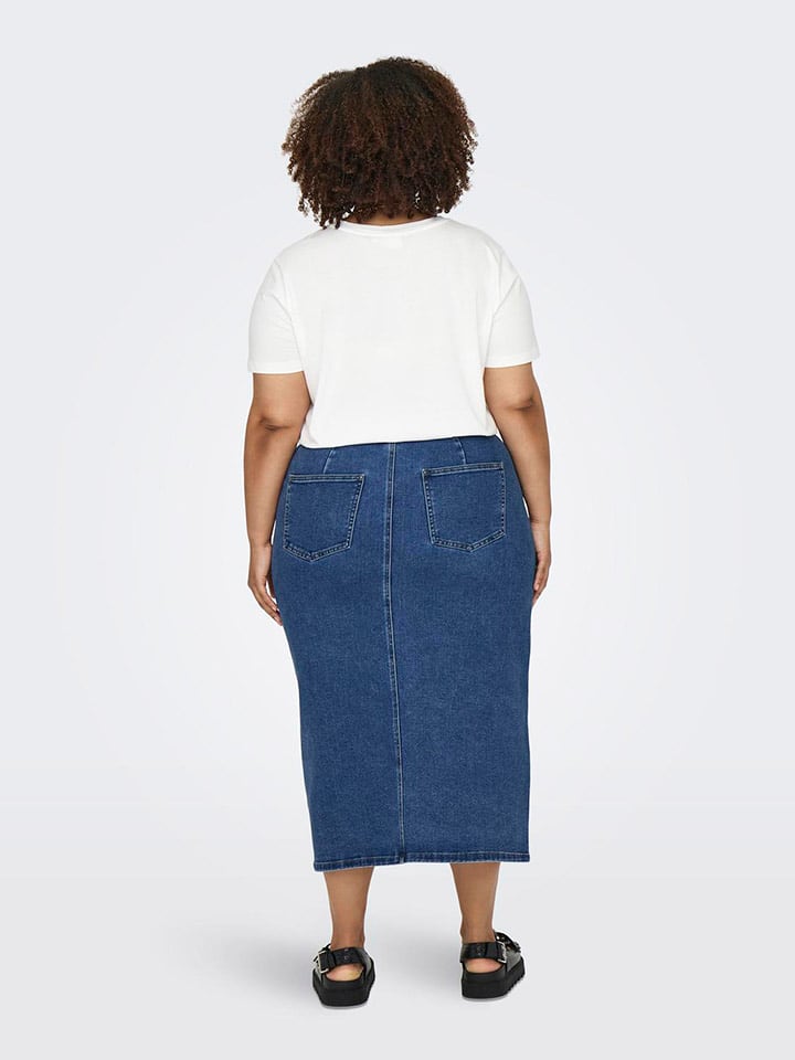 ONLY Carmakoma Jeansrock in Blau günstig kaufen