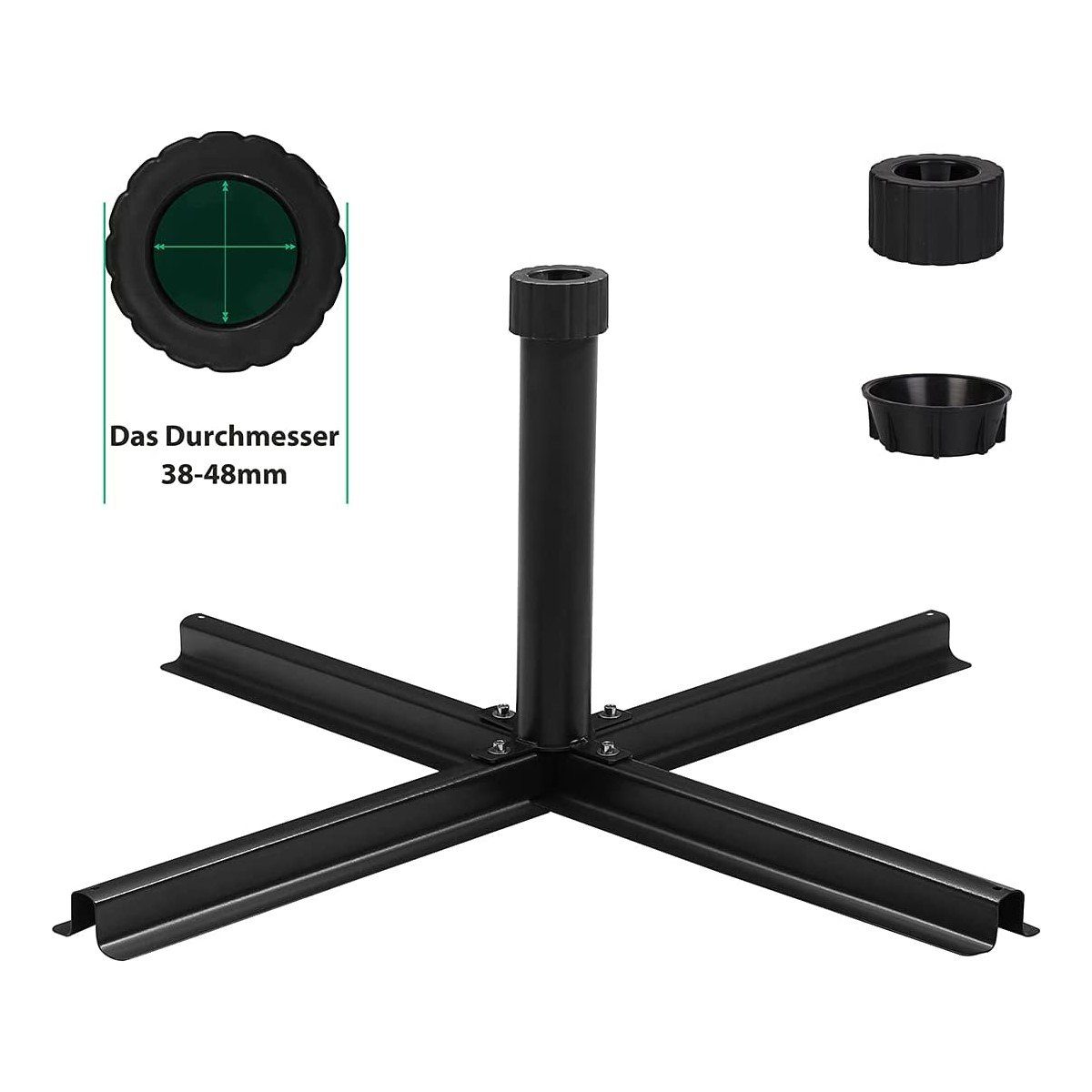 Sekey Plattenständer Schirme Plattenständer Standard für Wegeplatten, für Stöcke Ø 38-48 mm, für Stöcke bis Ø 48 mm