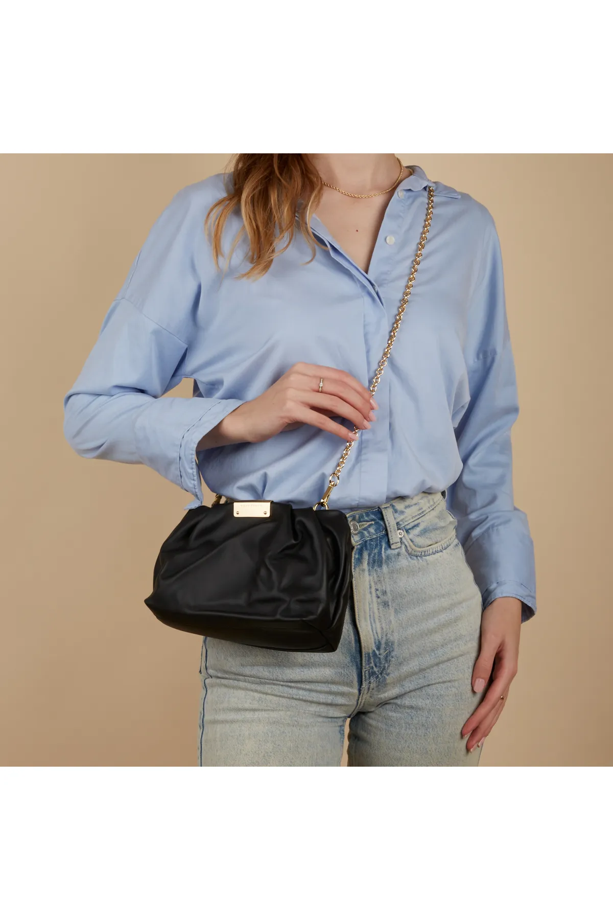 GIANNI CHIARINI  Damen Umhängetasche Schwarz Bs-10655-fou-1