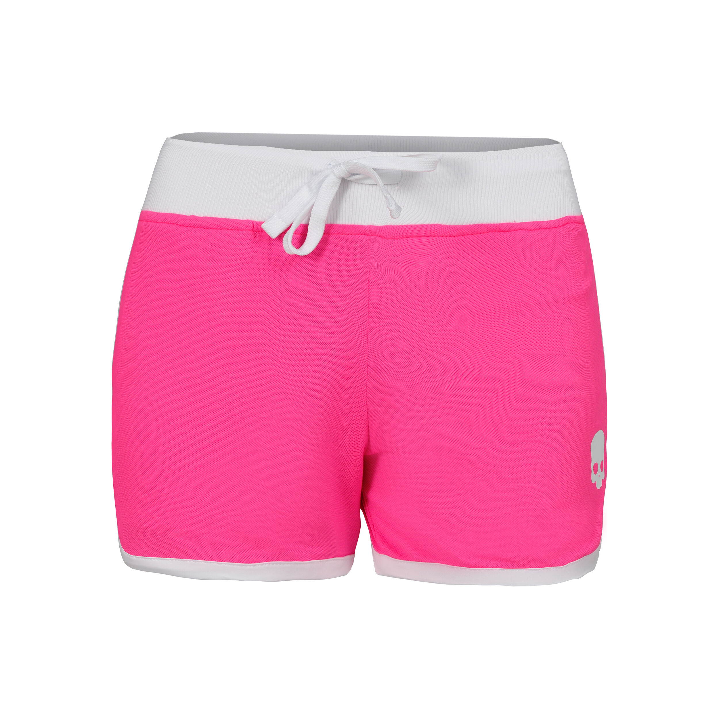 Tech Shorts Damen - Rosa, Weiß