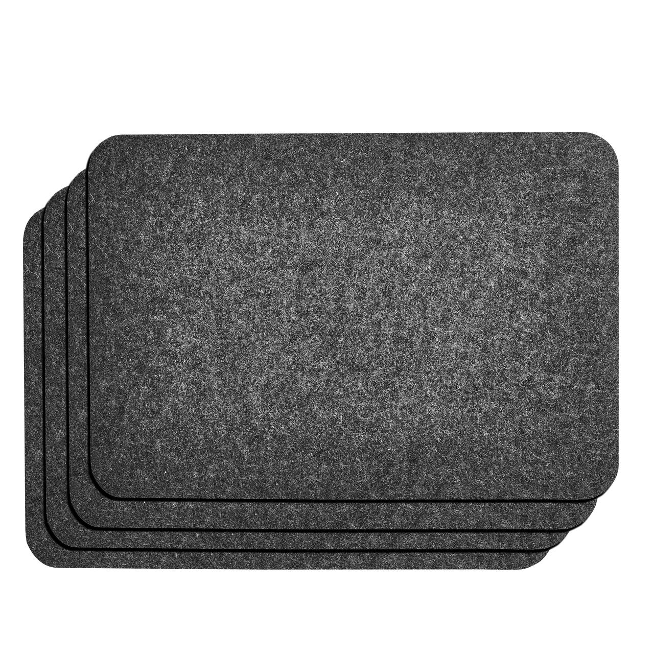 Weles AMARE Filzuntersetzer, 45 x30 cm , 4er-Set dunkelgrau
