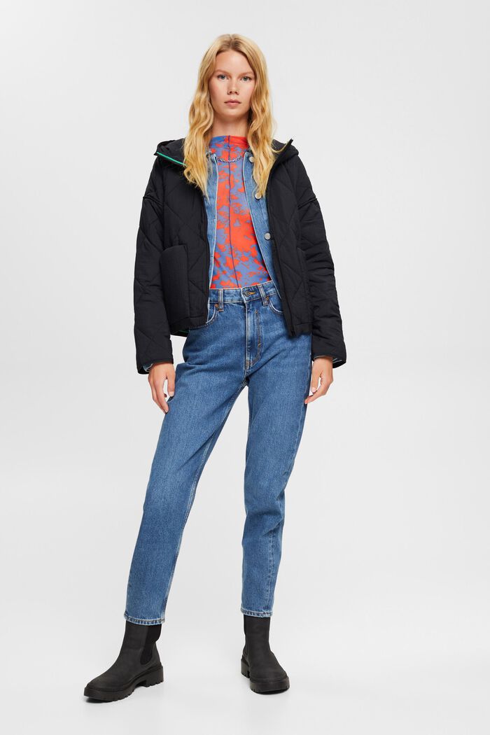 Weit geschnittene Steppjacke
