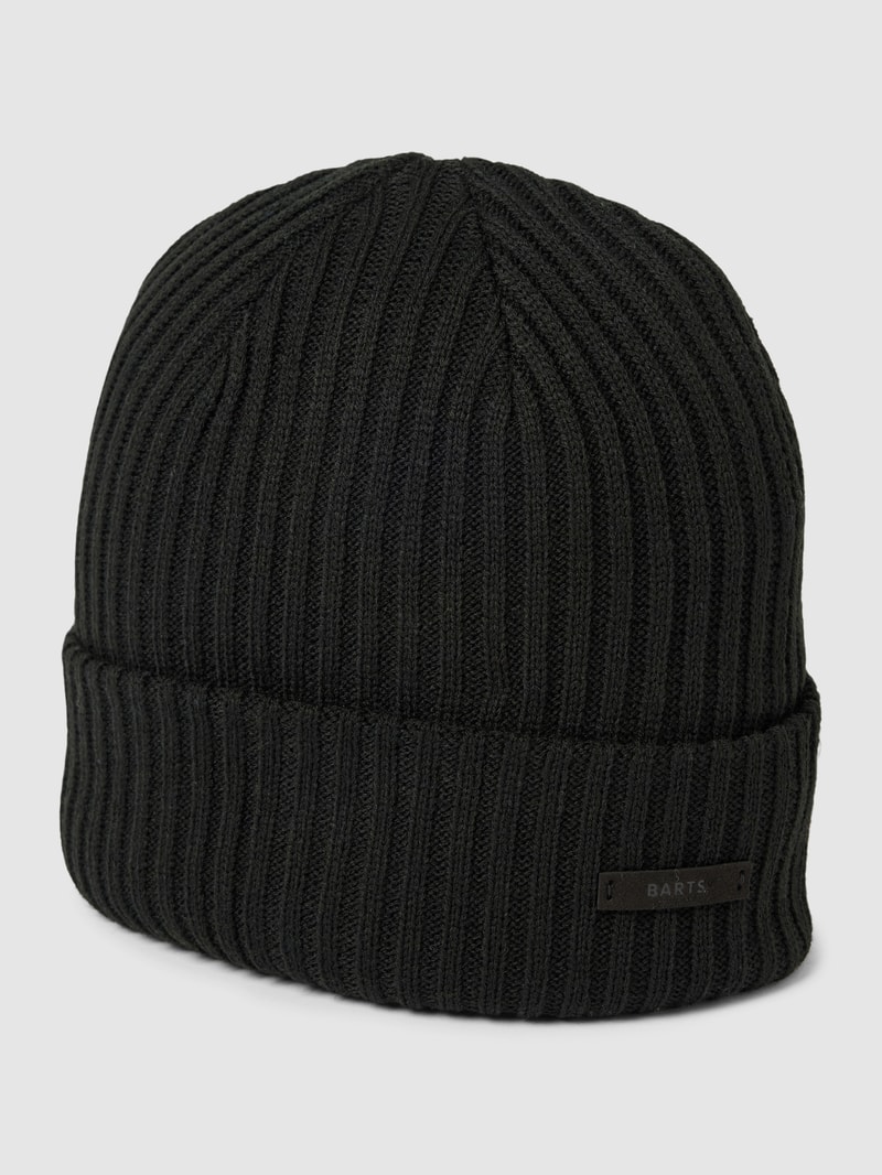 Mütze mit Logo-Applikation Modell 'WILBERT' in schwarz