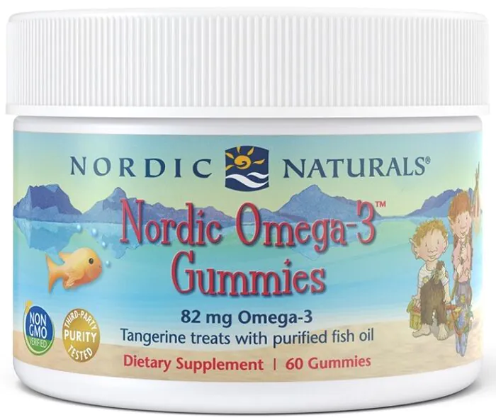 Nordic Naturals Nordic Gummies Tangerine Treats Omega-3 til børn, 60 stk.