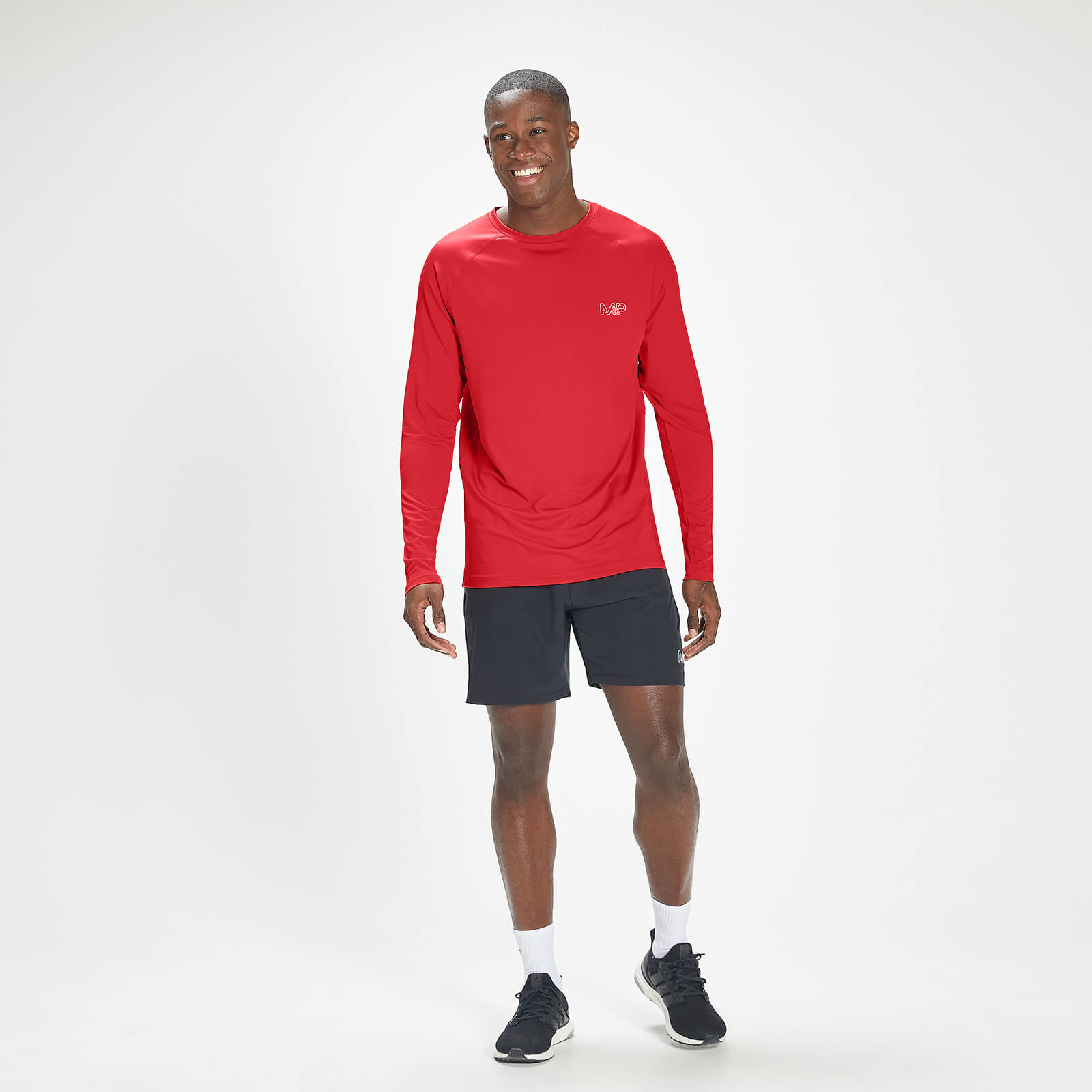 T-shirt d’entraînement à manches longues MP Infinity Mark Graphic pour hommes – Rouge danger
