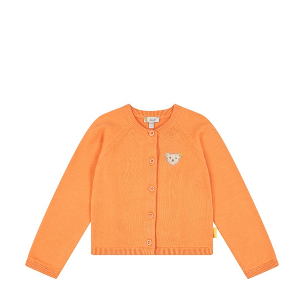 Strickjacke, orange für Mädchen