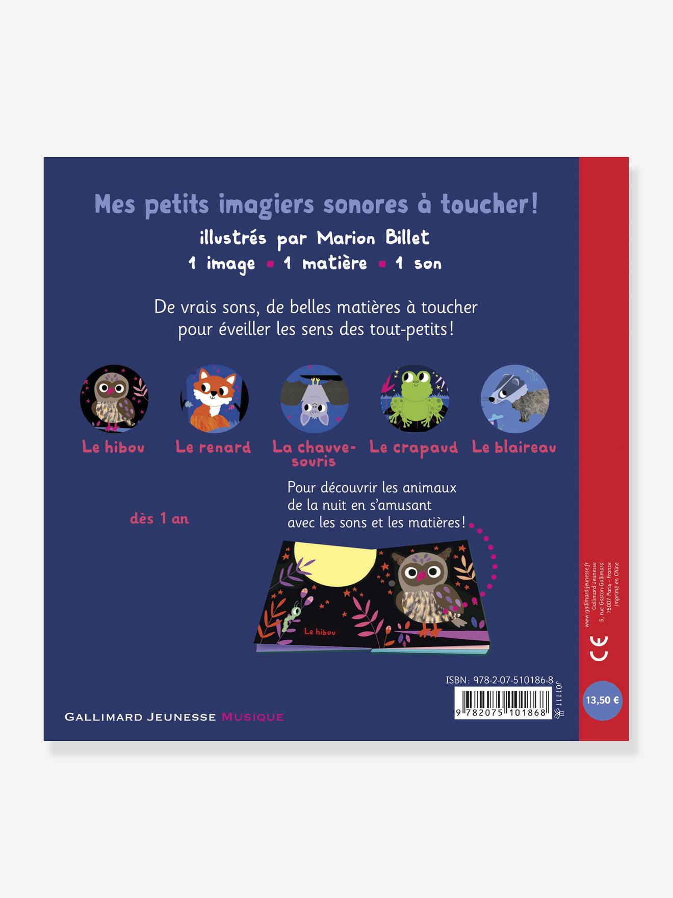 Livre sonore et tactile Ecoute la nuit GALLIMARD JEUNESSE bleu