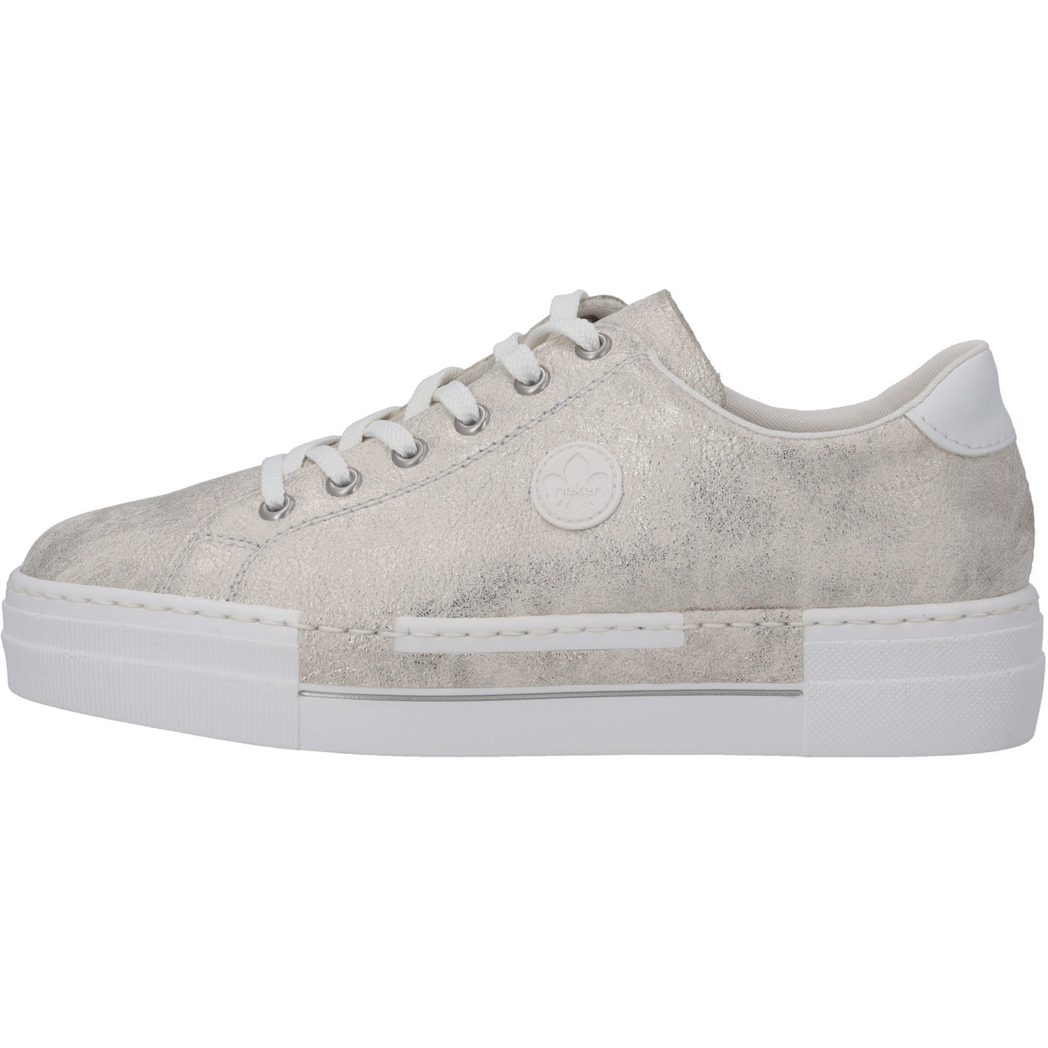 Rieker N49W1, Schnürschuhe, Damen, beige-gold/weiss
