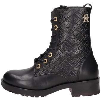 Tommy Hilfiger TH Monogram Biker Boot in schwarz