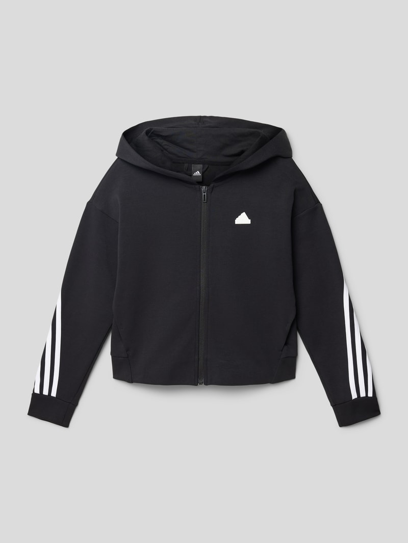 Sweatjacke mit Kapuze in schwarz