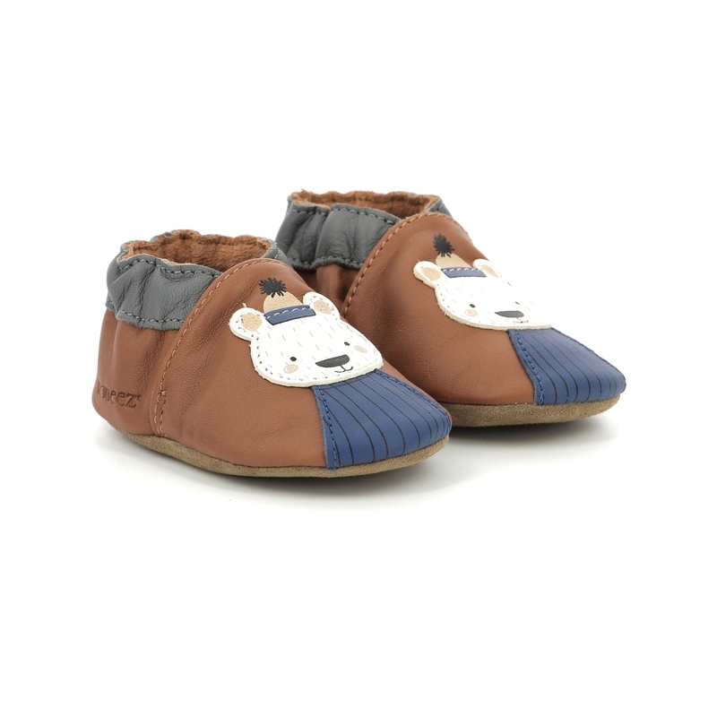Chaussons cuir tannage vegetal Bear Style
