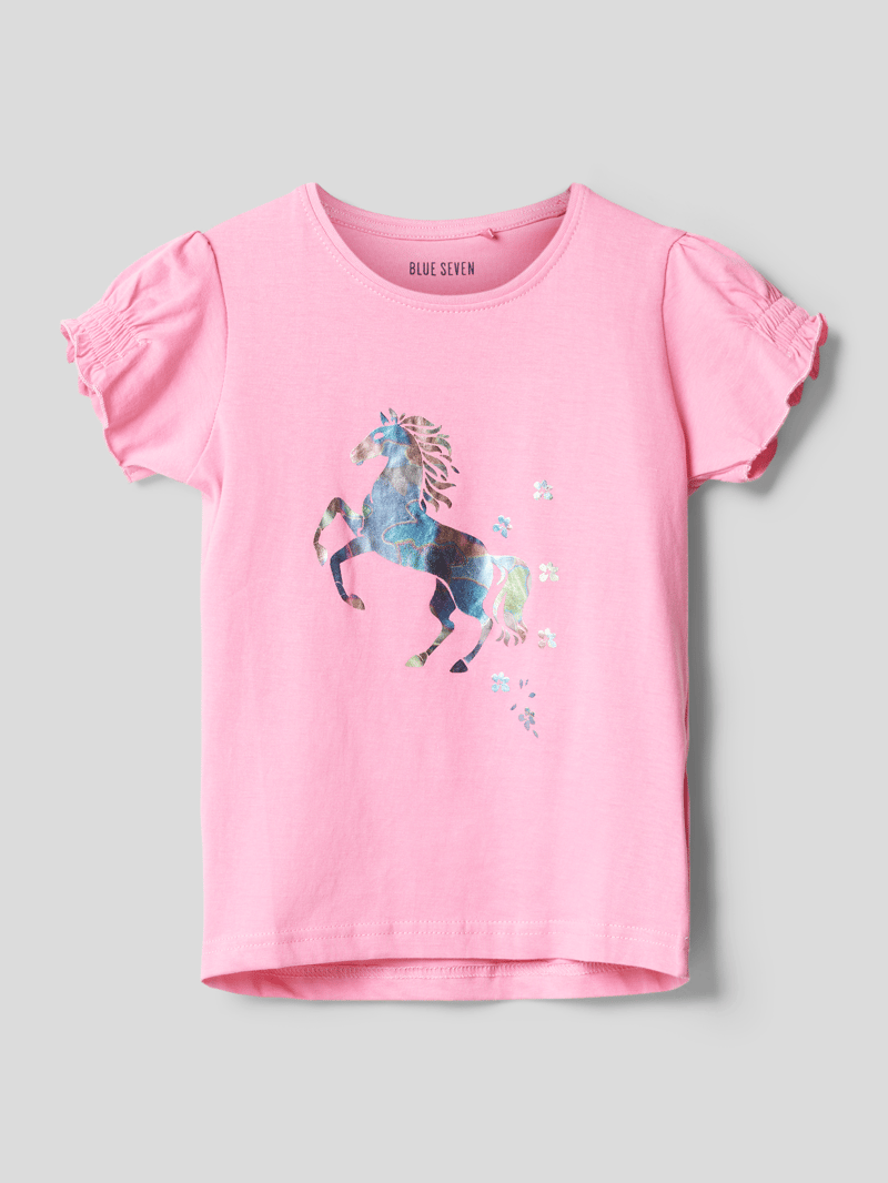 T-Shirt mit Motiv-Print in pink