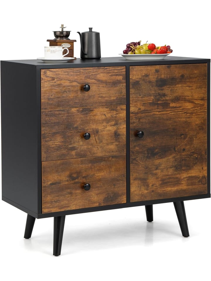 COSTWAY Kommode mit 3 Schubladen 73x40x77cm in Braun günstig kaufen onesize