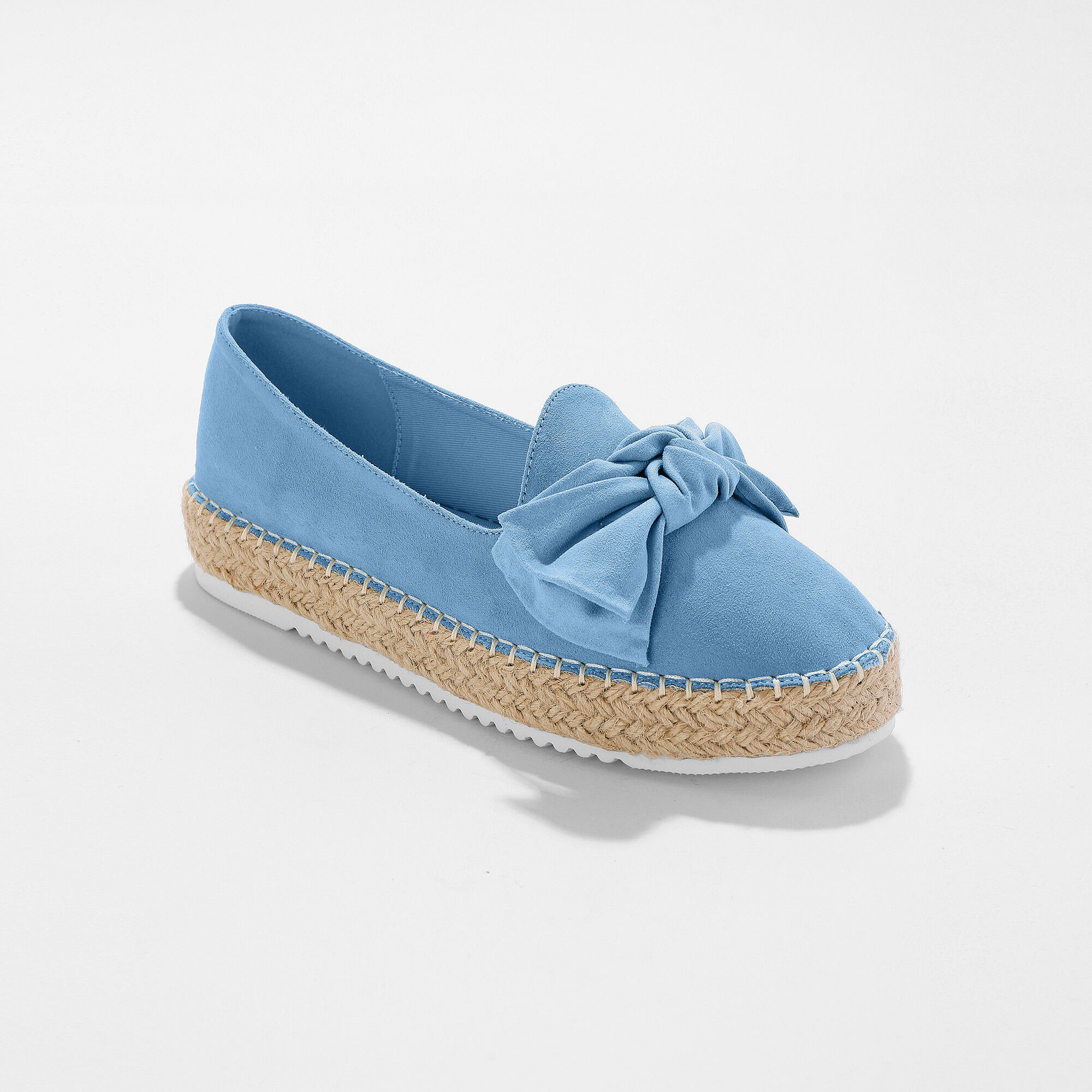 Mocassins espadrilles noeud à semelle corde crantée