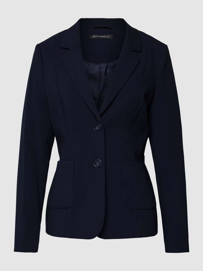 Blazer mit Reverskragen in marineblau