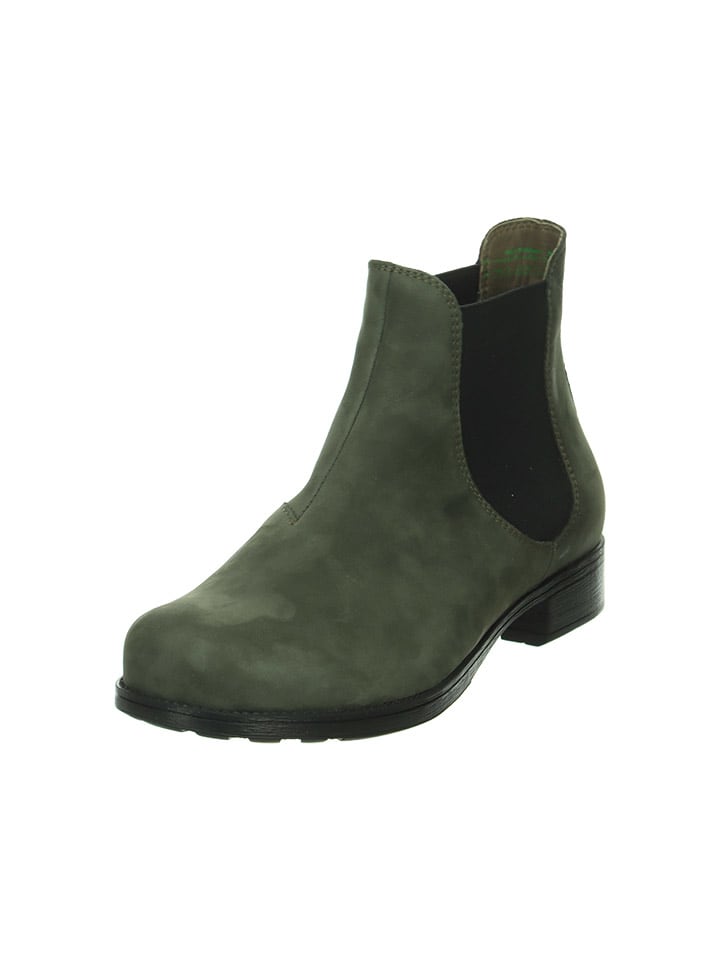 Think! Leder-Chelsea-Boots in Grün günstig kaufen