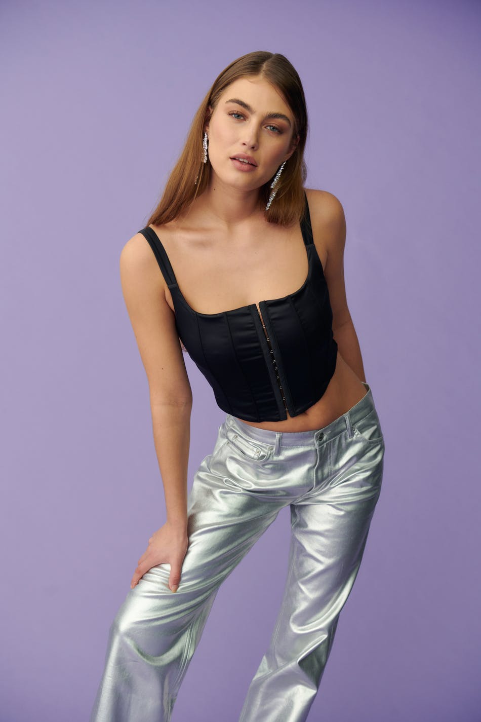 Hook and eye corset