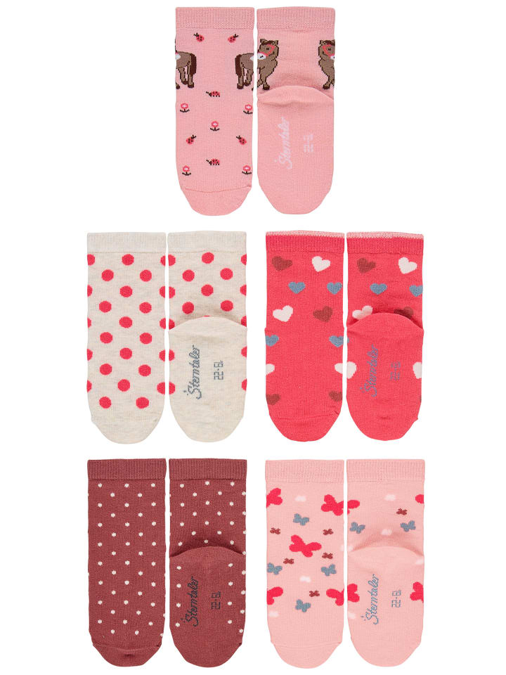 Sterntaler Socken 5er-Box Punkte in koralle günstig kaufen