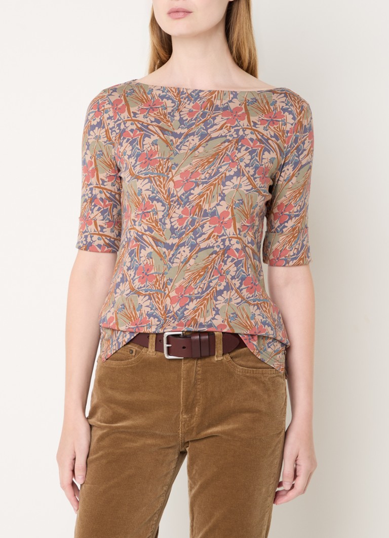 Ralph Lauren top with floral print and boat neckline