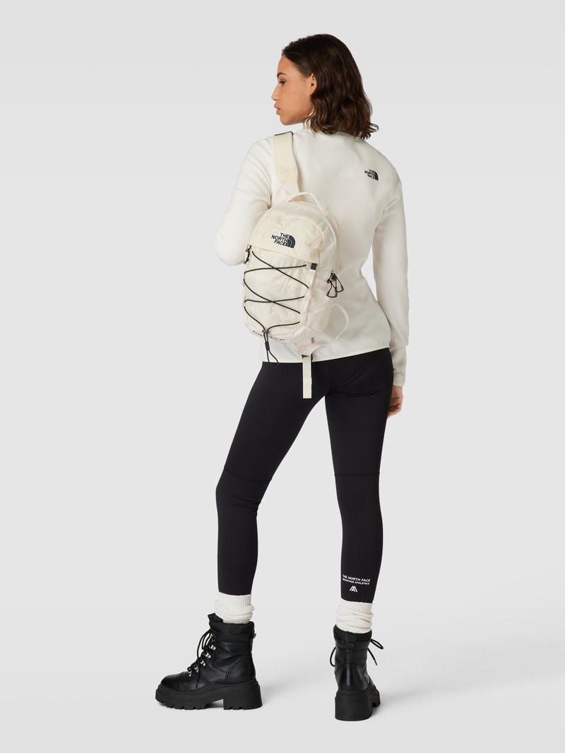 Rucksack mit Logo-Stitching Modell 'BOREALIS MINI' in ecru