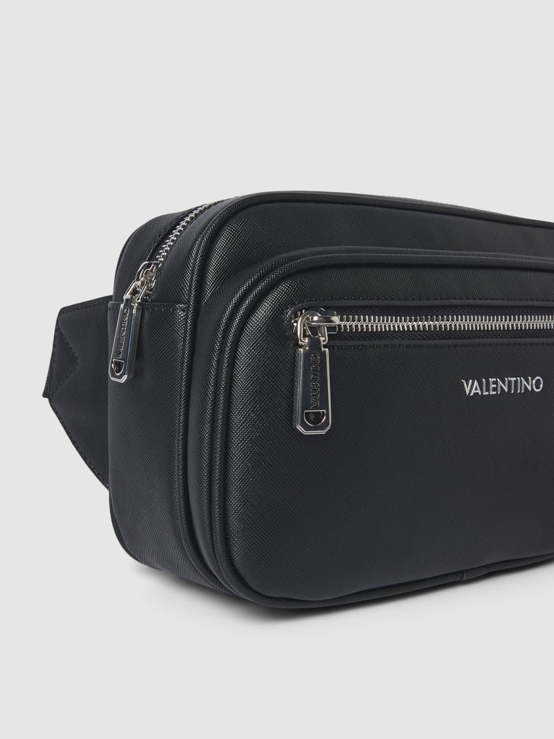 Bauchtasche mit Label-Details Modell 'MARNIER' in schwarz