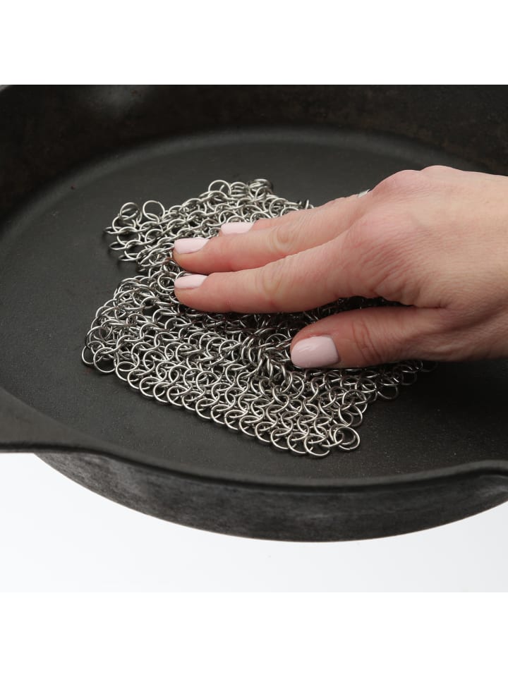 YOUCAMP Ringreiniger für Gusseisen Feuertöpfe Netzreiniger 20x20cm in silber günstig kaufen onesize
