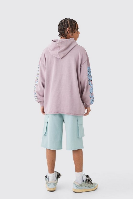Lockere elastische Stretch-Shorts mit Logo