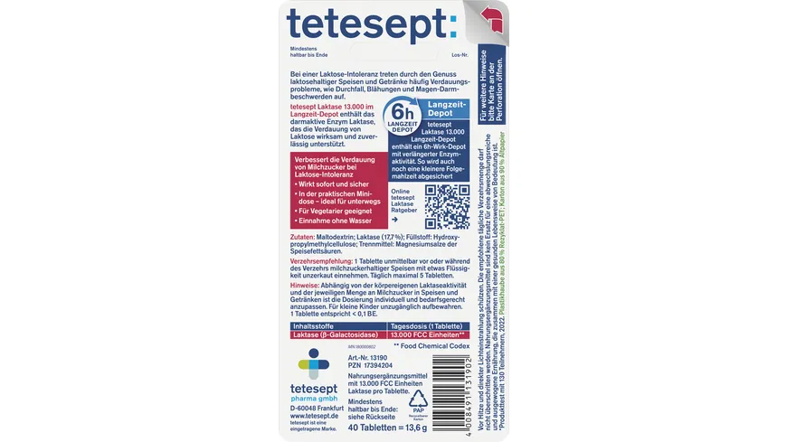 tetesept Laktase 13.000 Langzeit-Depot