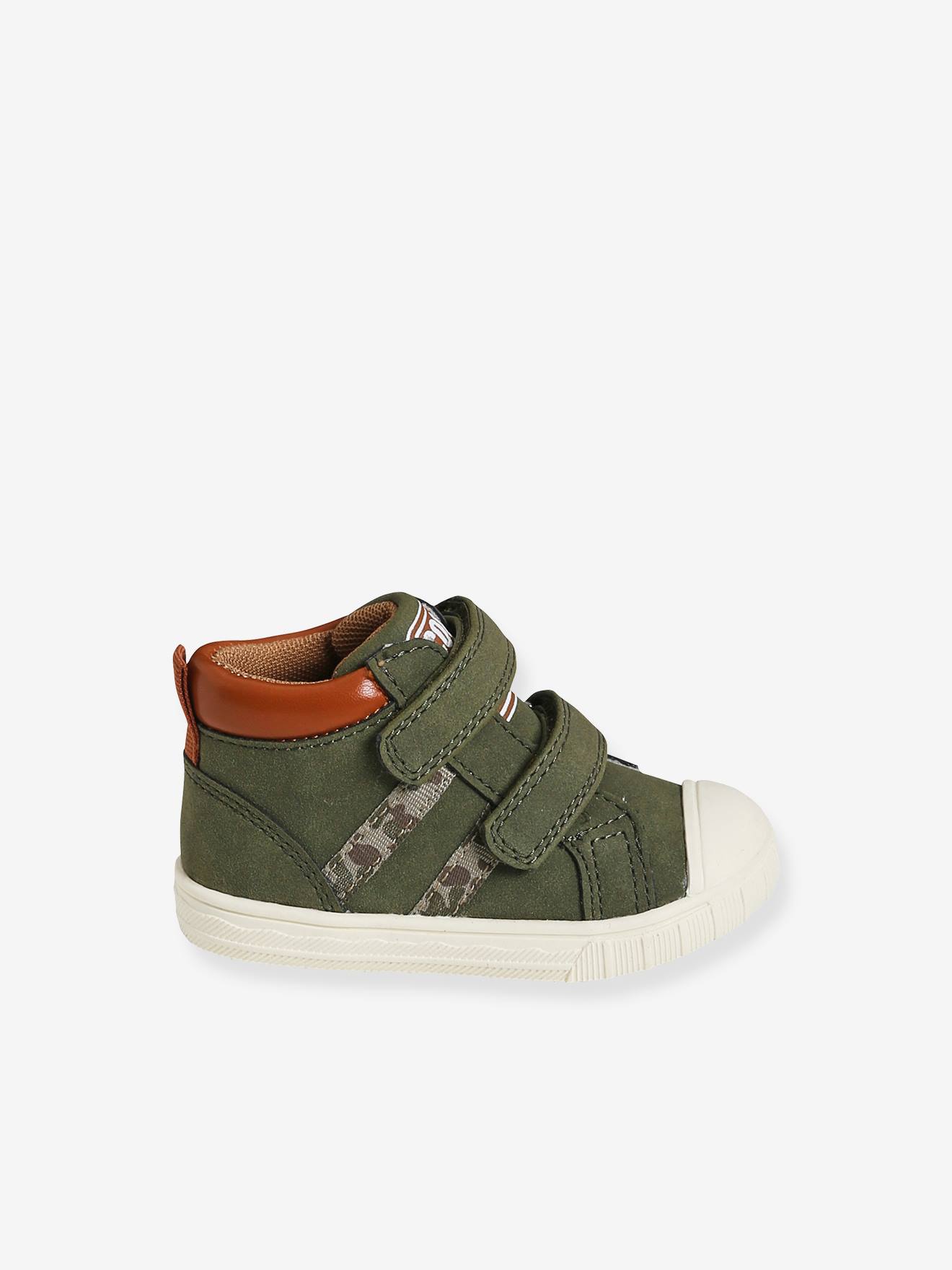 Vertbaudet Baby Sneakers mit Klett - khaki